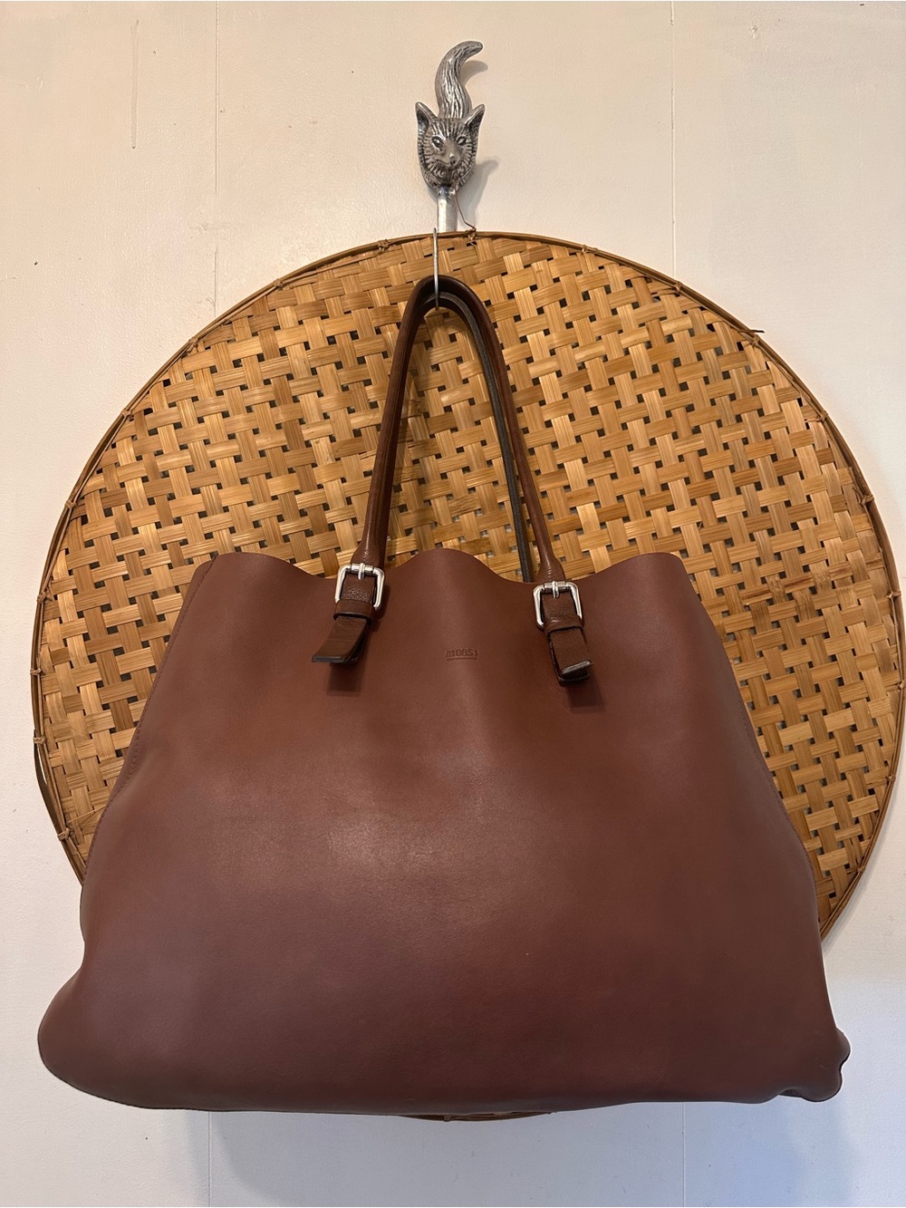 Classic M0851 Brown Leather Tote Bag - Everyday Women’s Handbag